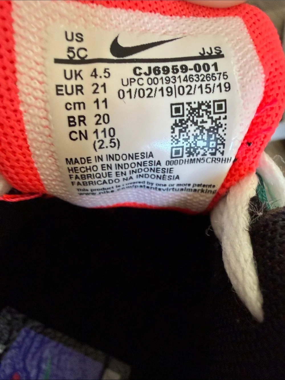 Nike Toddler Size 5C Air Max 1 Game Change Multicolor Sneaker CJ6959-001 •2019